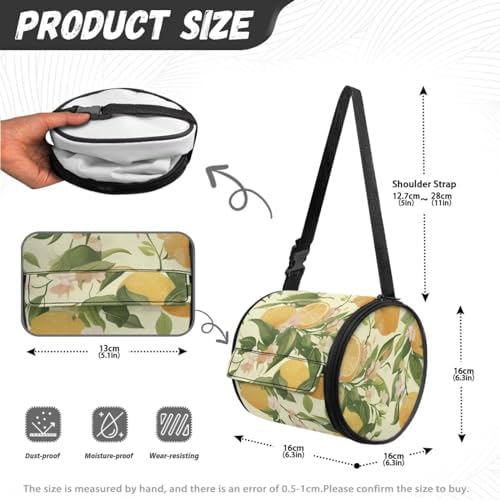 Stylish and Functional Lemon-Print Travel Toilet Paper Holder for Cats and Dogs