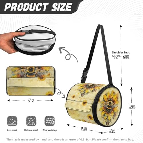 Zanxiantu 16x16x16 Soft Zippered Adjustable Camping Toilet Paper Storage