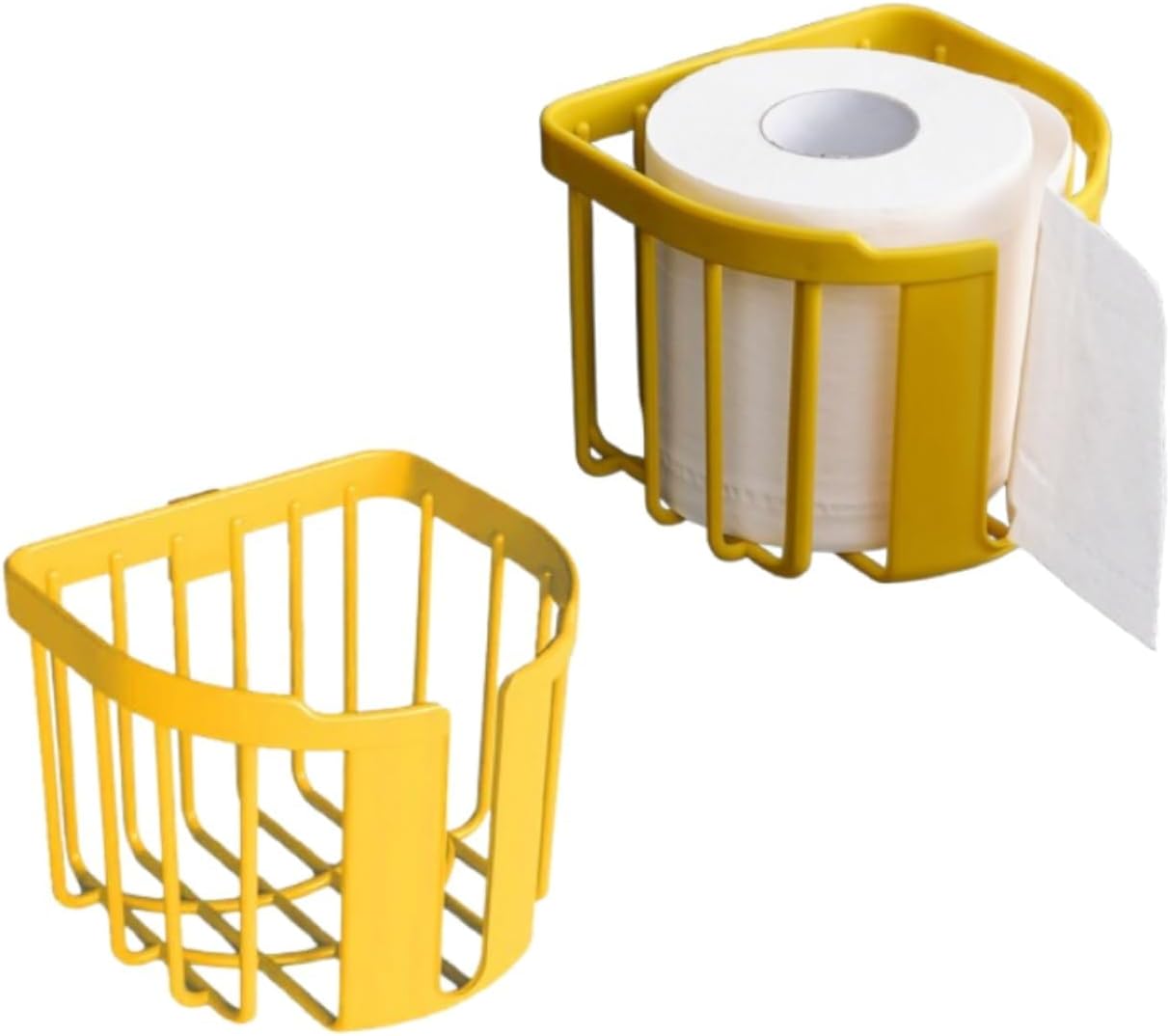 Perfect Solution for Space-Saving Toilet Paper Storage Wall-Mounted Holder Yellow