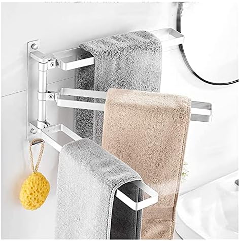 ALDEPO 4-Arm Swivel Towel Bar Aluminum Towel Rail