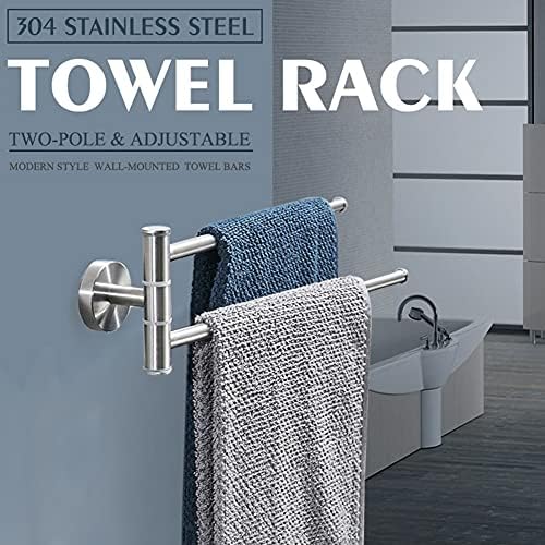 Sturdy Stainless Steel Towel Holder with 180-Degree Rotation