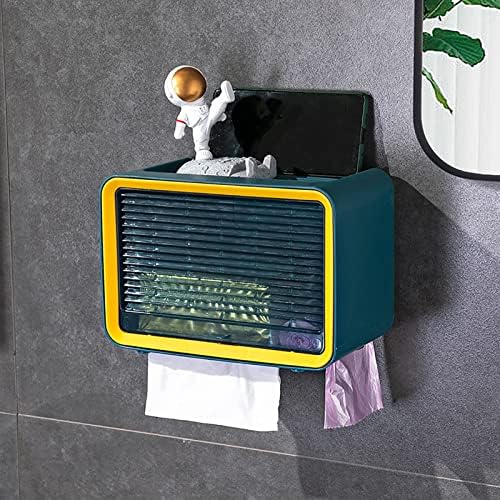 Premium Wall-Mounted Toilet Paper Holder with Removable Crossbar