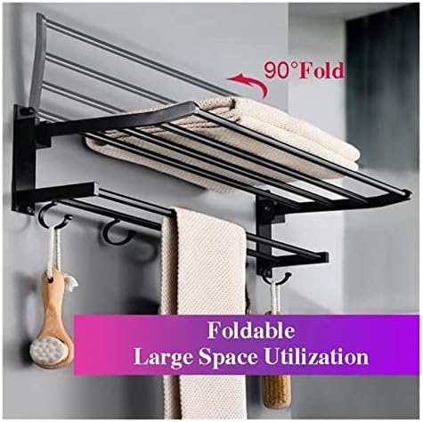 ALDEPO Aluminum Towel Rail Wall-Mounted Towel Hanger for Bathroom Home Use