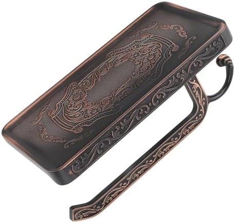 High-Premium Retro Zinc Alloy Toilet Paper Holder for Space-Saving Storage