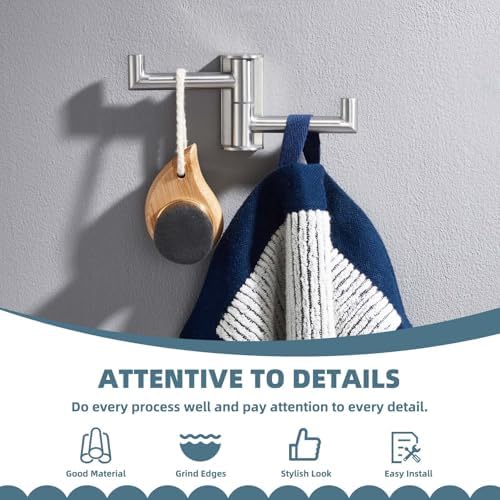 Space-Saving towel hook for Bathroom Kitchen More
