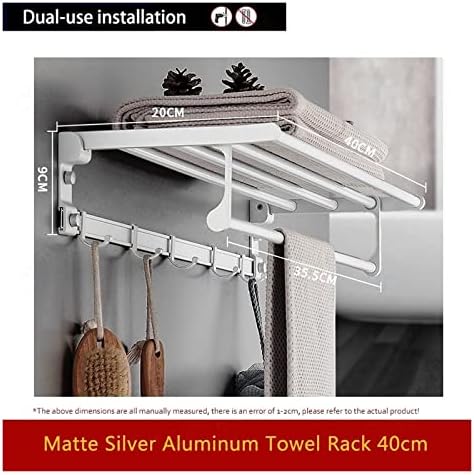 ALDEPO Towel Rail Towel Holder Punch Free Shower Rack Bathroom Organizing Essential