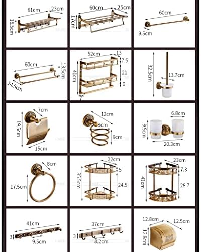 Elegant and Space-Saving Modern Bathroom Accessory Set with Aluminum Antique Towel Bar Rail
