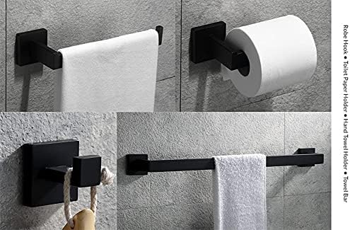 Sturdy Black Towel Bar for Bathroom Designers
