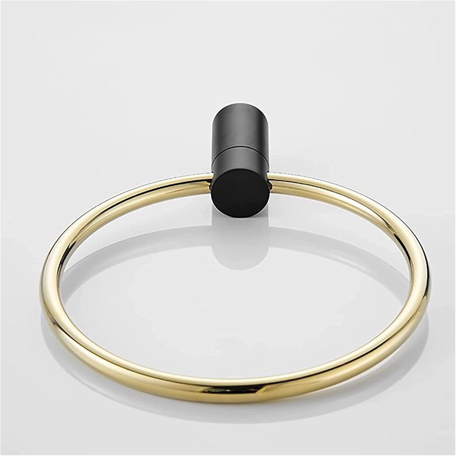 Sturdy Towel Rail Towel Holder for Bathroom with Sleek Round Design Stainless Steel Black Gold Color