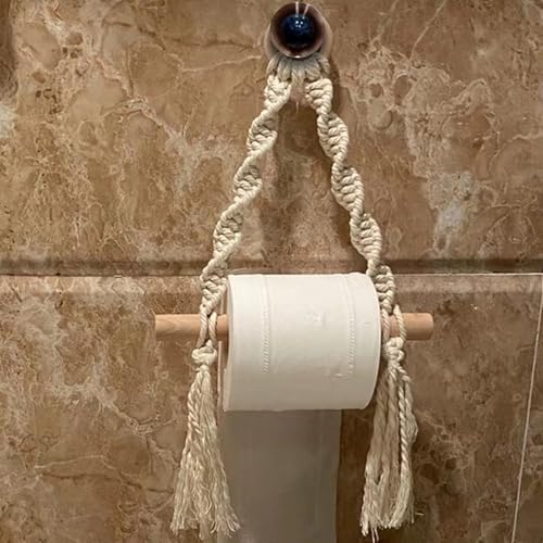 Cute Boho-Style Toilet Paper Towel Organizer