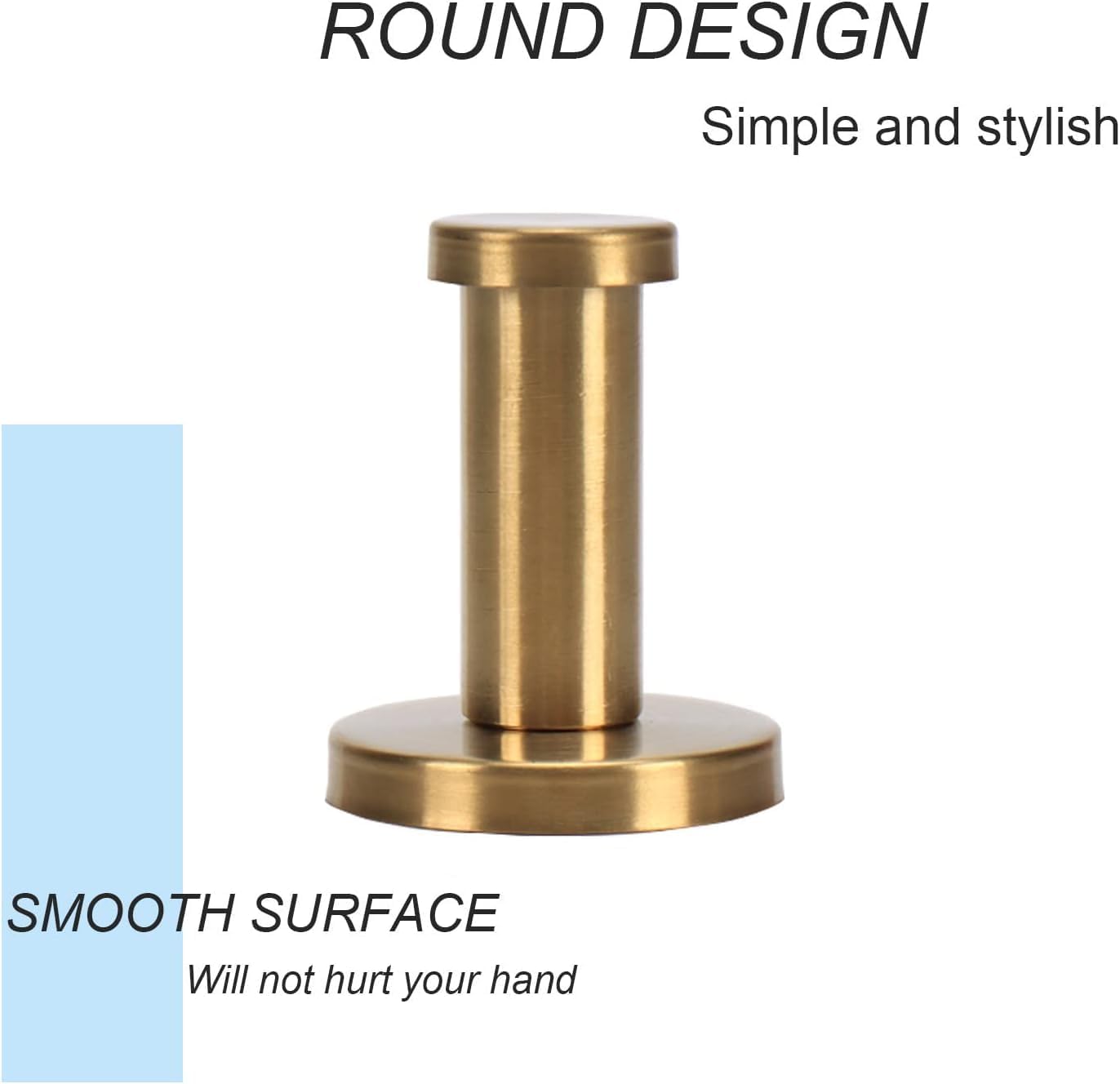 Gold Stainless Steel 10-Piece Bathroom Towel Hook Set with Wall Bracket - Durable for Bathroom Kitchen Bedroom