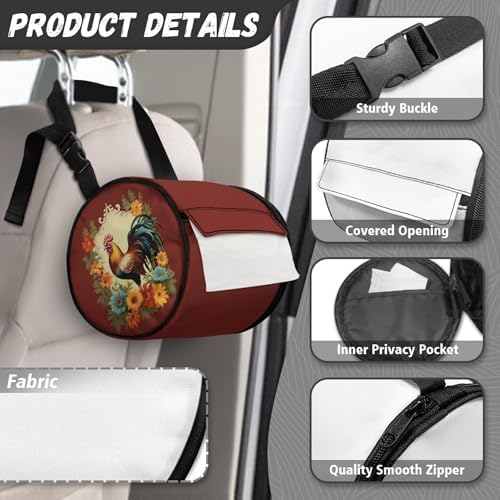 Floral Chicken Camping Toilet Paper Holder
