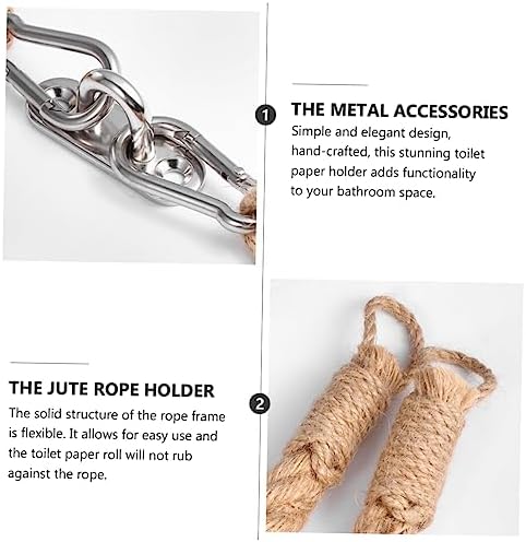 Dont Get Tied Up in the flushed - Jute Rope Towel Holder for Nautical Washrooms