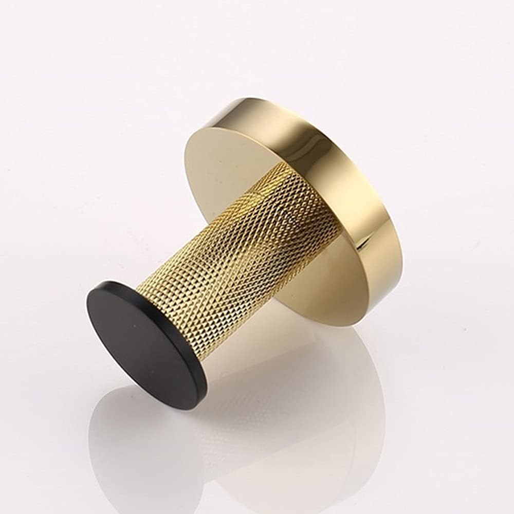 Bathroom Towel Holder Set with Gold Towel Rail Black Paper Holder for Home Use