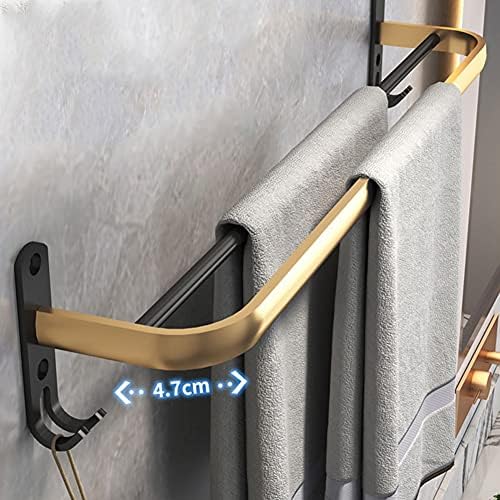 Black Gold Towel Hook Single Bathroom Wall-Mounted Towel Bar