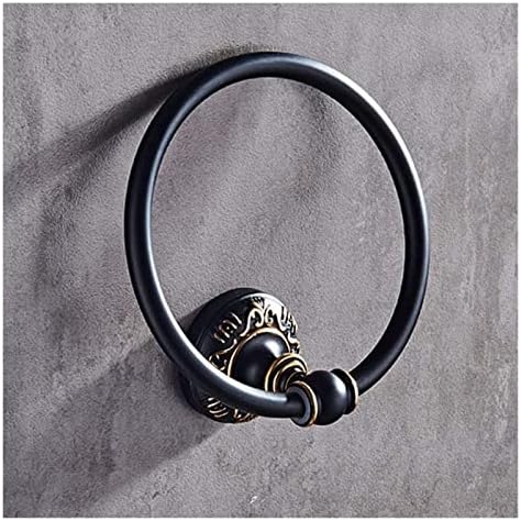 Stylish Aluminum Towel Rail with Round Holder - Durable Space-Saving