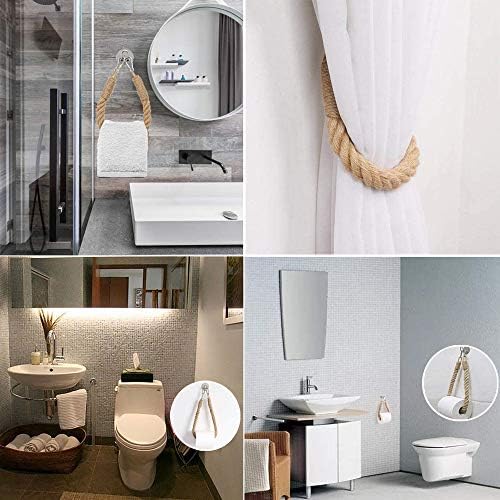Nautical Rope Toilet Paper Holder Yellow