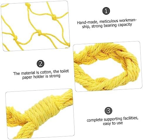 Gadpiparty Cotton Roped Paper Roll Holder Easy Install for Bathroom