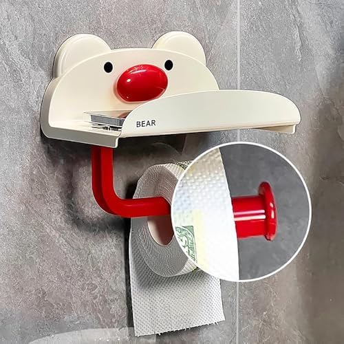HZZCSM Suction Cup Toilet Paper Holder No Drill Mount for Small Spaces Yellow