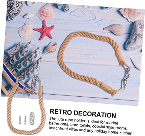 Ergonomic Jute Rope Towel Toilet Paper Holder for Marine Bathroom