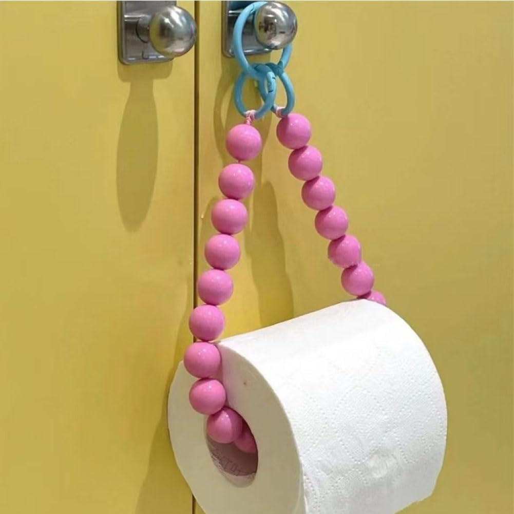 Vibrant Roses Plastic Hanging Toilet Paper Holder for Bathroom Decorations Durable and Modern