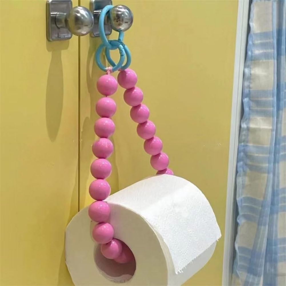 Vibrant Roses Plastic Hanging Toilet Paper Holder for Bathroom Decorations Durable and Modern