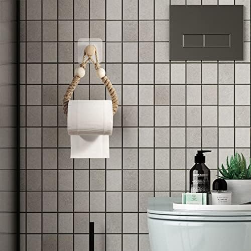 JIARY Vintage Hemp Toilet Roll Holder for Bathroom Decor Use