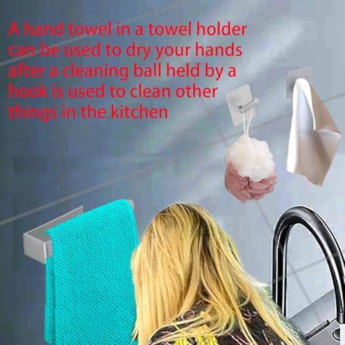Ultimate Two-in-One Towel Hook Holder Self-Adhesive Durable bathroom Kitchen Essential