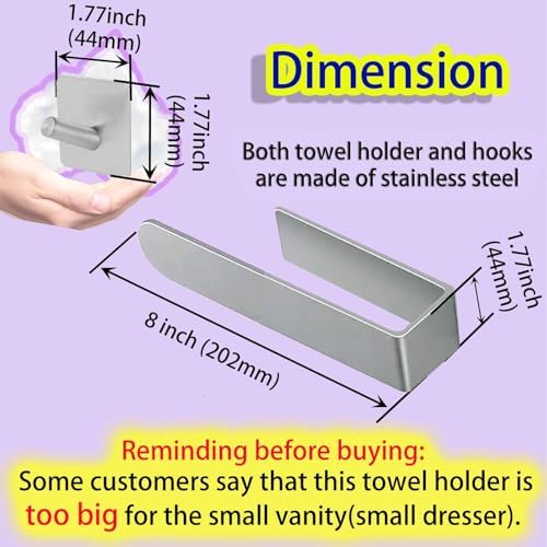 Ultimate Two-in-One Towel Hook Holder Self-Adhesive Durable bathroom Kitchen Essential