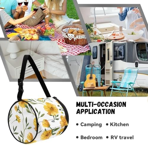 ZDCUSTOM Yellow Flower Toilet Paper Storage Holder