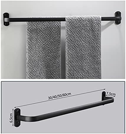 BOCbco Black Towel Rail for Bathroom 4050cm Wall-Mounted Towel Bar