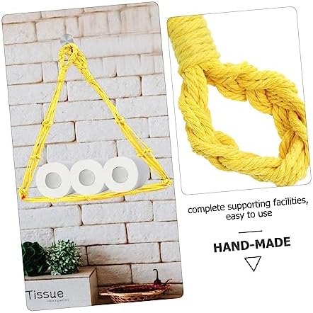 Stylish 2-Piece Cotton Rope Toilet Paper Storage Bag