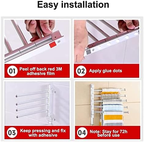 Space Aluminum 3-Bar Towel Rail Enviro-Friendly Easy to Install