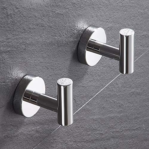 Marmolux Acc Single Coat Towel Hook Polished Chrome Bathroom Kitchen Towel Holder with Hat and Bag Hanger