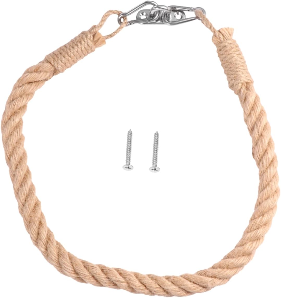 Elegant Nautical Jute Rope Towel Holder for Bathroom Decor 10 Words