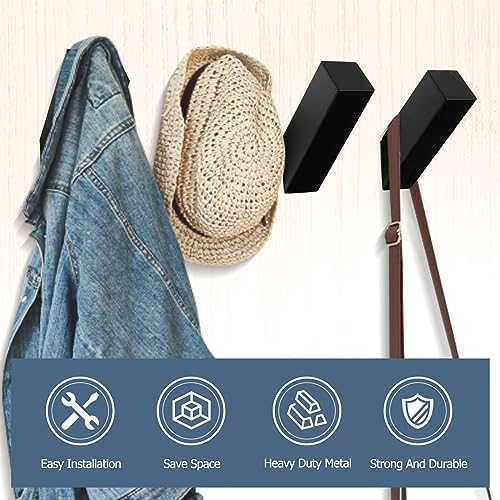 Sturdy Black Towel Robe Hooks