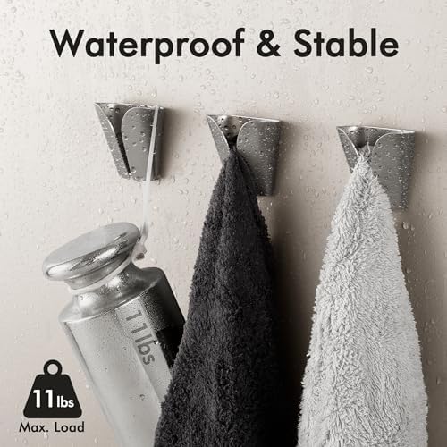 4-Piece Adhesive Towel Holder Stoof for Bathroom or Kitchen