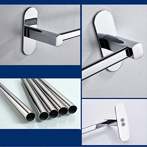 Premium Stainless Steel 50cm Towel Rack Wall-Mounted No Drilling Rustproof