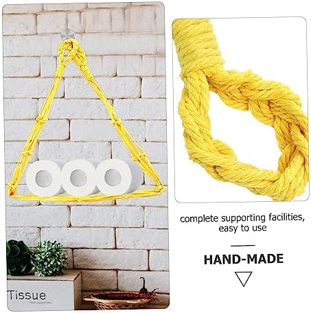 Gadpiparty Cotton Roped Paper Roll Holder Easy Install for Bathroom
