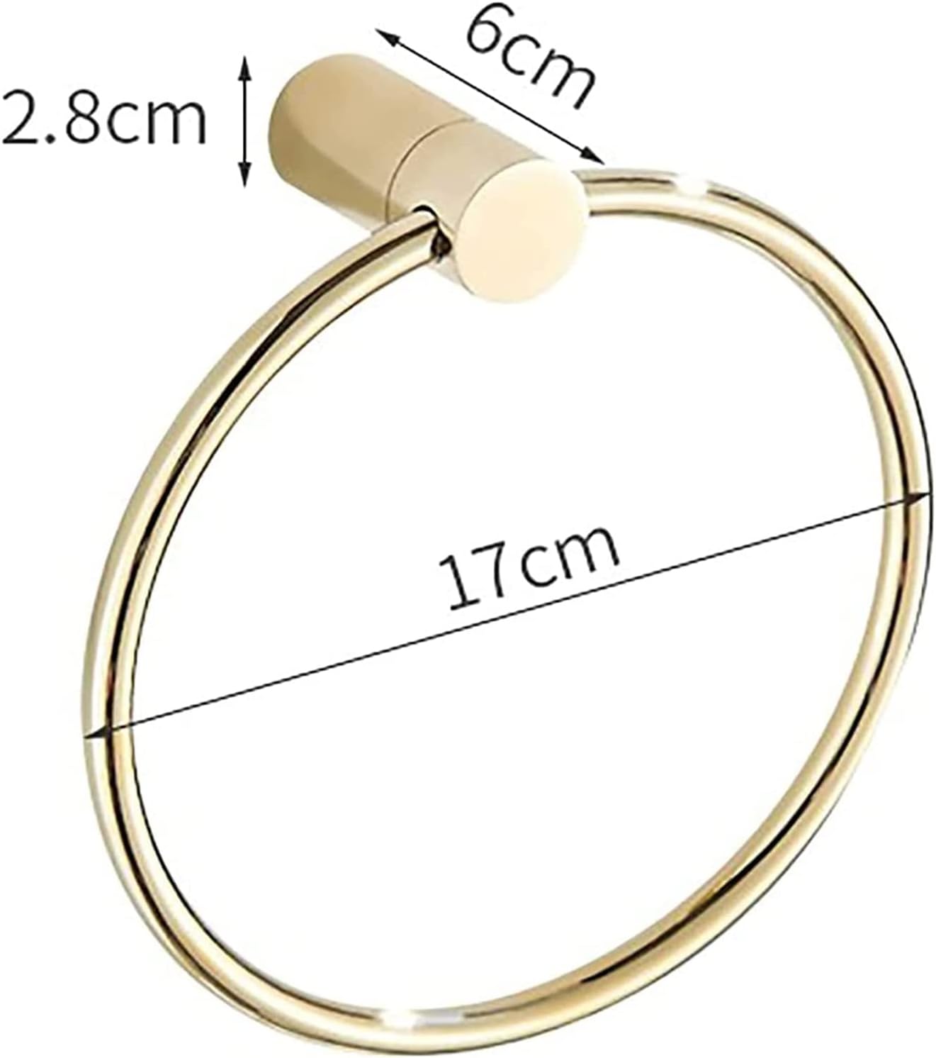 Sturdy Towel Rail Towel Holder for Bathroom with Sleek Round Design Stainless Steel Black Gold Color