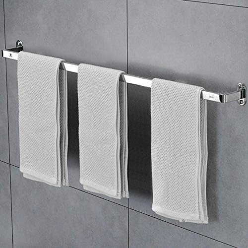 Stainless Steel Wall-Mounted Towel Rail 40-120cm with Brushed Finish