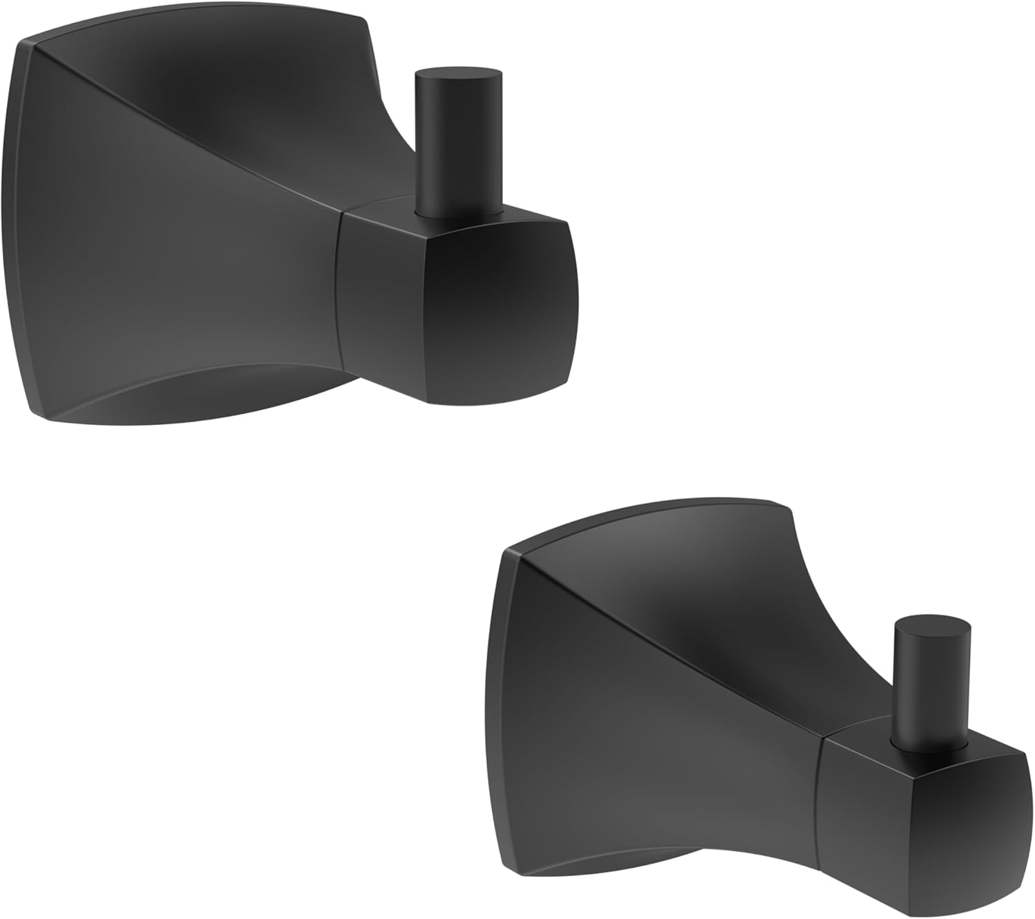 Towel Hook Set of 2 Matte Black Wall Hook for Bathroom Kitchen Bedroom