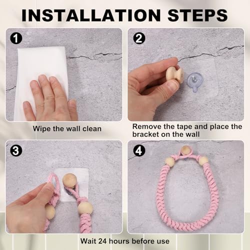 Uxcell Wall-Mounted Toilet Paper Holder Rustic Bathroom Decor Pink