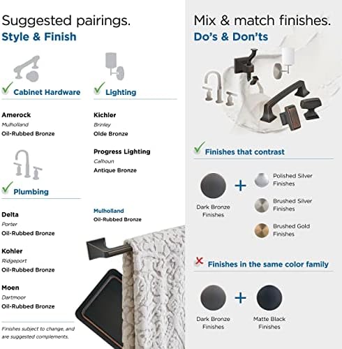 Amerock BH36020ORB Oil Rubbed Bronze Robe Hook BATHrooms Durable Towel Holder
