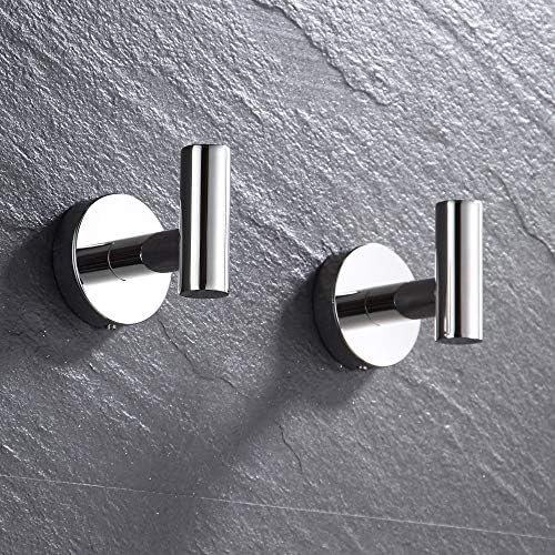 Marmolux Acc Single Coat Towel Hook Polished Chrome Bathroom Kitchen Towel Holder with Hat and Bag Hanger