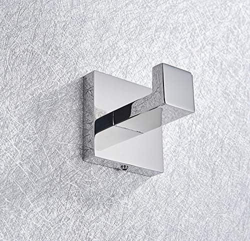 Premium Chrome Bath Towel Holder Set with Chrome Robe Hook