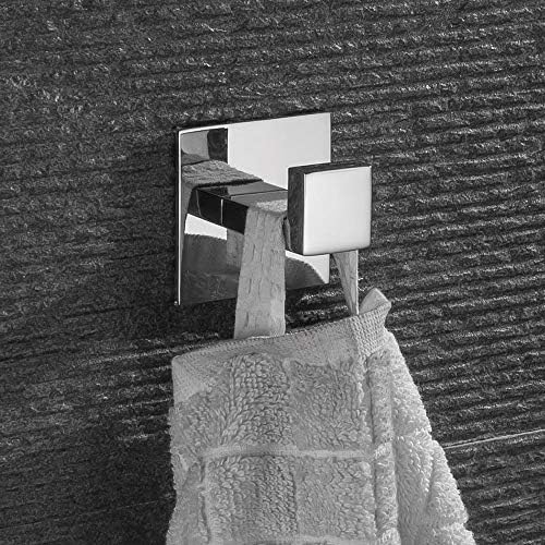 Stainless Steel Bathroom Towel Hook Self Adhesive No Screw Required Chrome