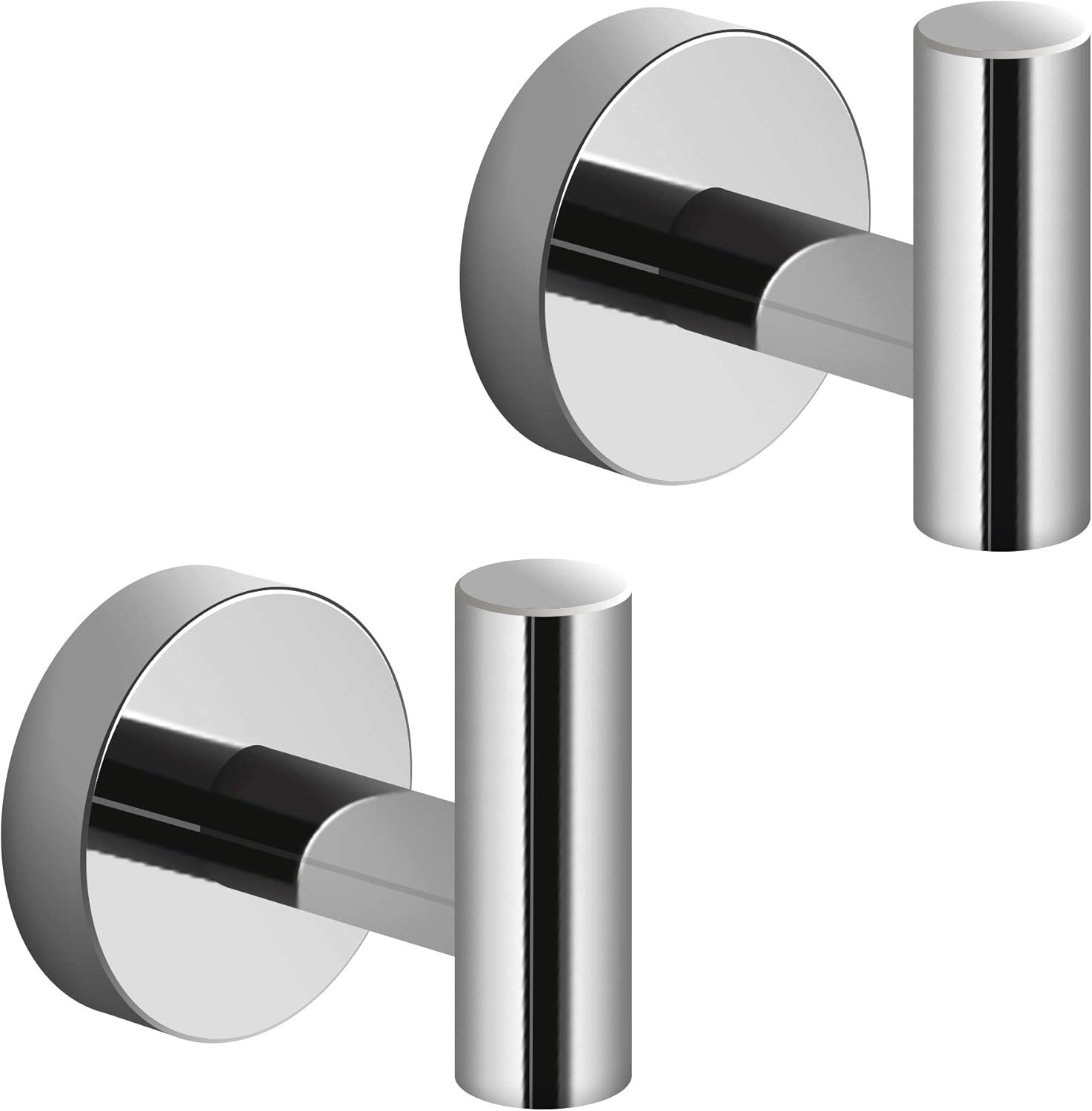 Marmolux Acc Single Coat Towel Hook Polished Chrome Bathroom Kitchen Towel Holder with Hat and Bag Hanger