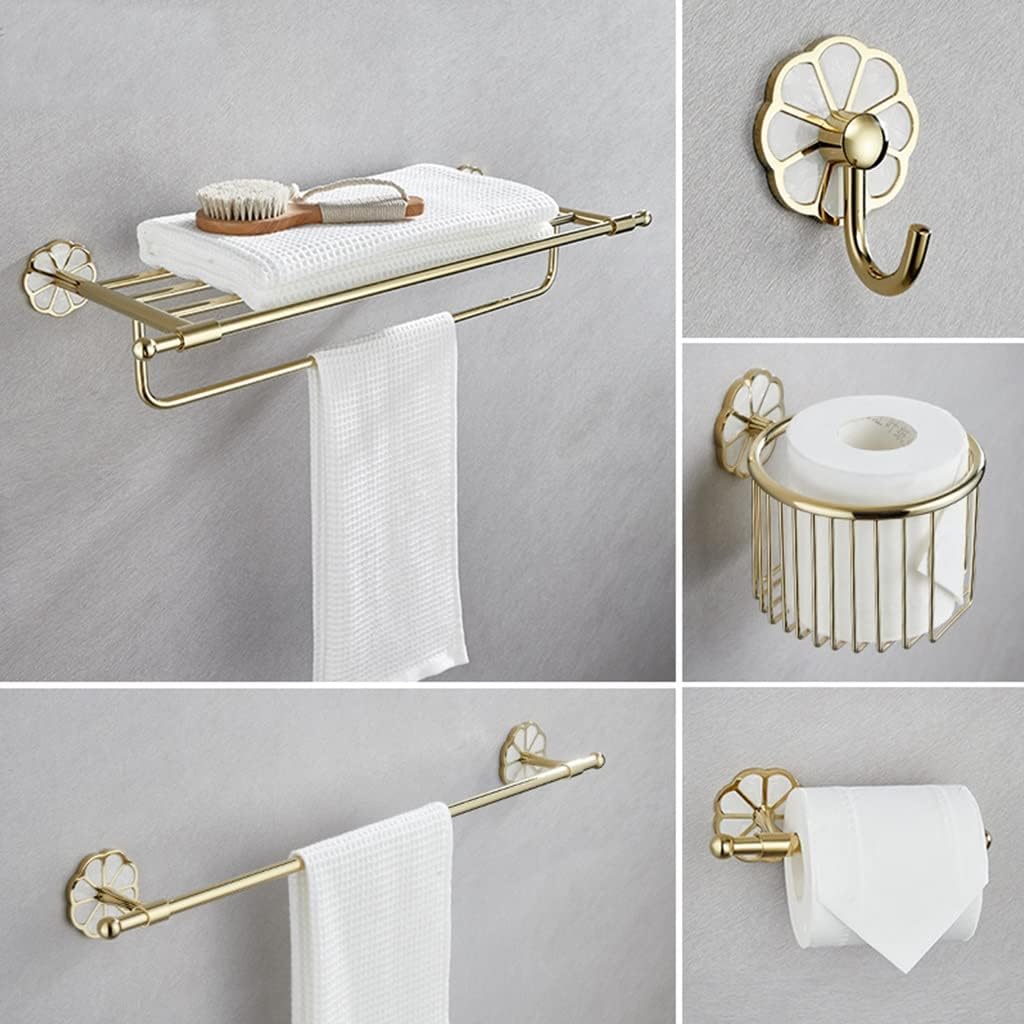 Bathroom Accessory Set - Modern Towel Bar with Storage for Efficient Storage and Stylish Design