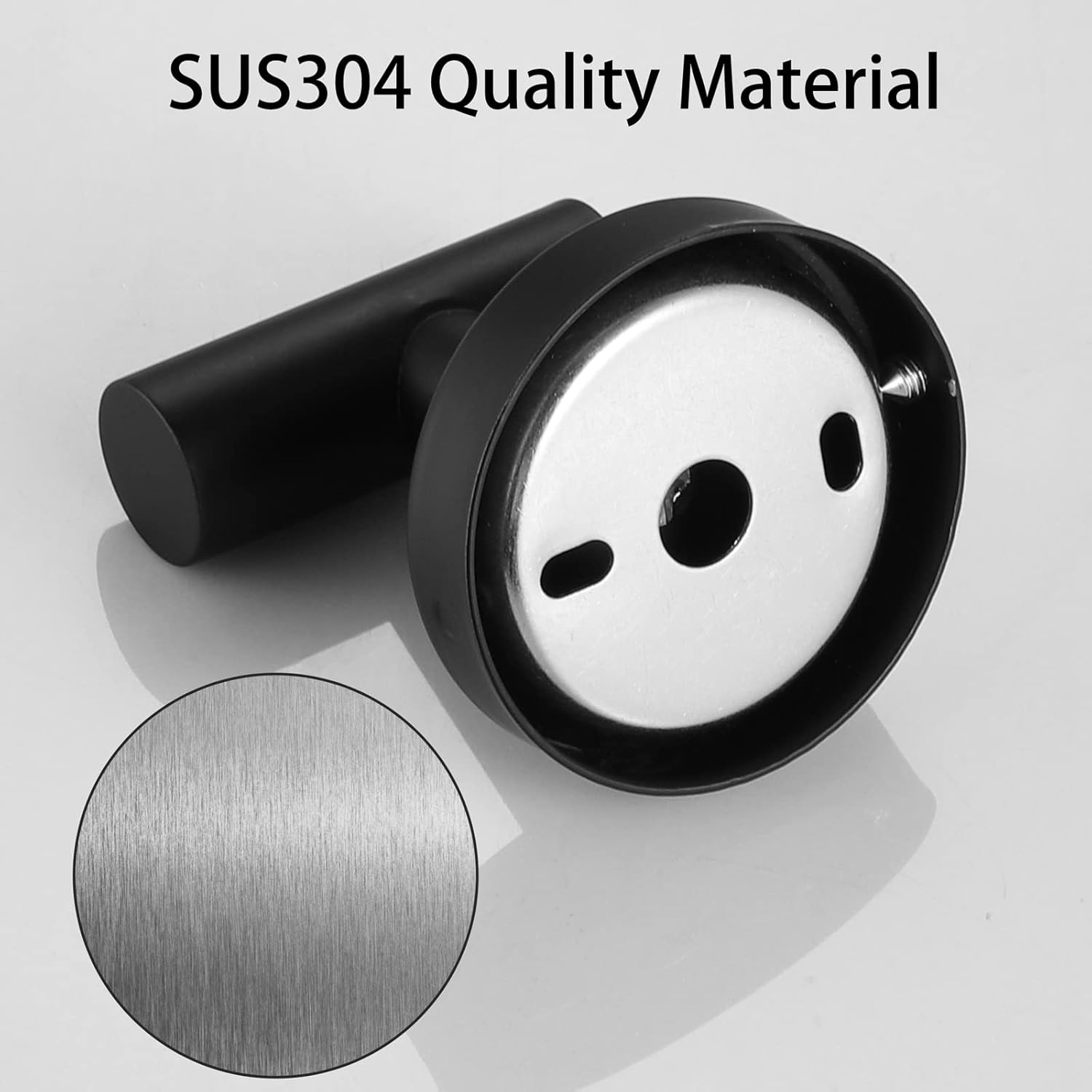 Hinmood 4-Piece Wall-Mounted Robe Towel Hooks Matte Black High-Quality Stainless Steel